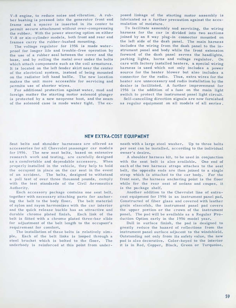 1956 Chevrolet Engineering Features Brochure Page 3